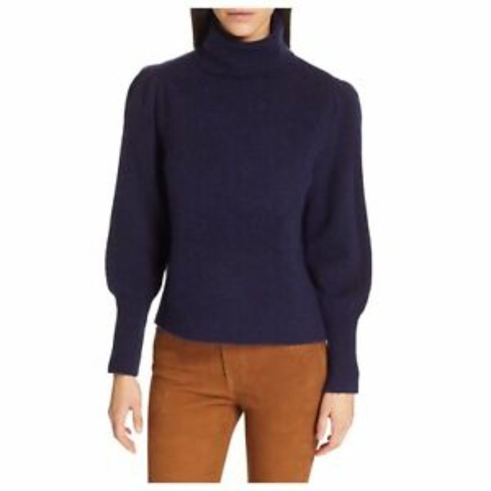 Frame Rib-Knit Turtleneck Sweater